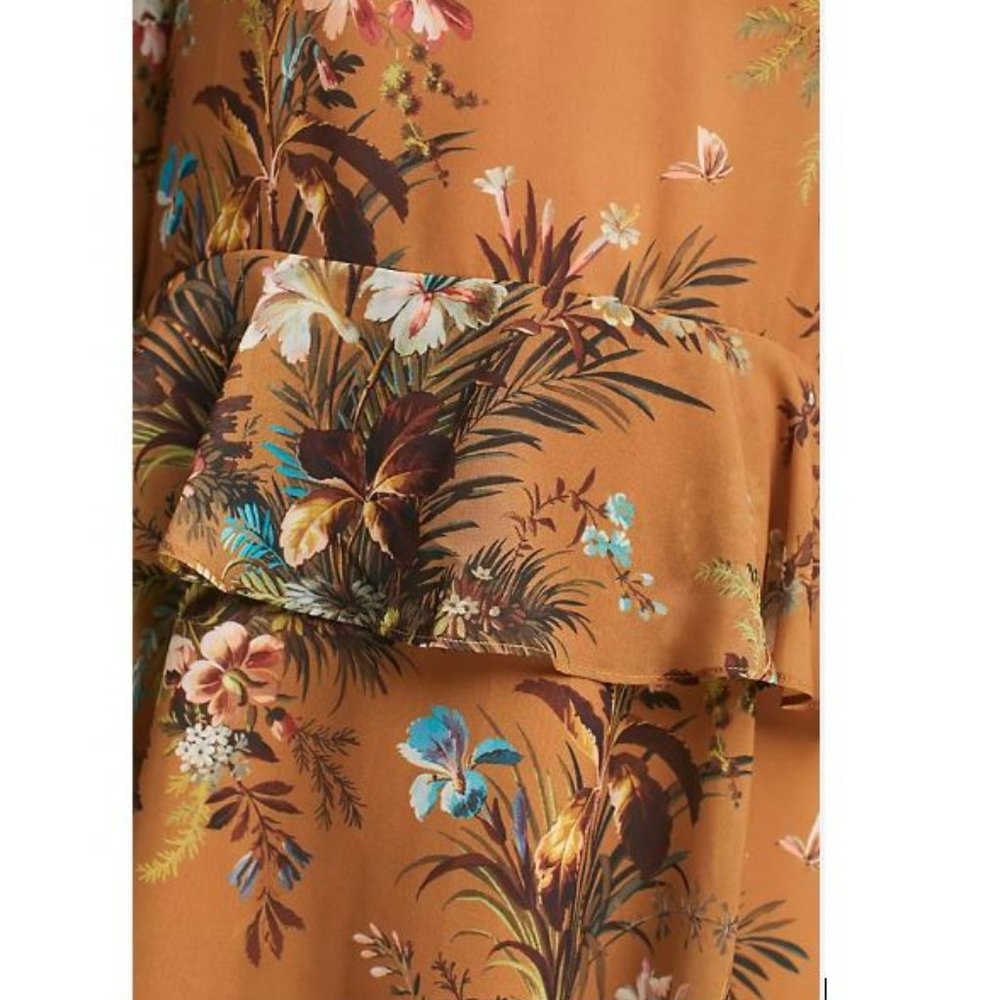 Anthropologie Printed Flutter-Sleeve Shirtdress by dRA - Size Small - Picture 4 of 8